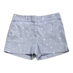 ANN TAYLOR LOFT Womens Size 6 Blue White Striped Star Print Riviera Shorts
